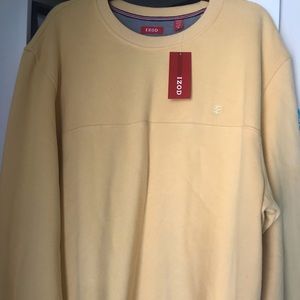 NWT XL IZOD Pearl Yellow Sueded Fleece
